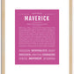 Maverick | Name Art Print