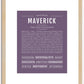 Maverick | Name Art Print