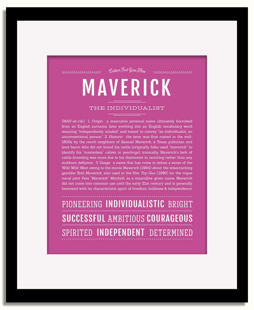 Frame Options | Dark Pink | Black Frame, Matted