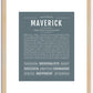 Maverick | Name Art Print