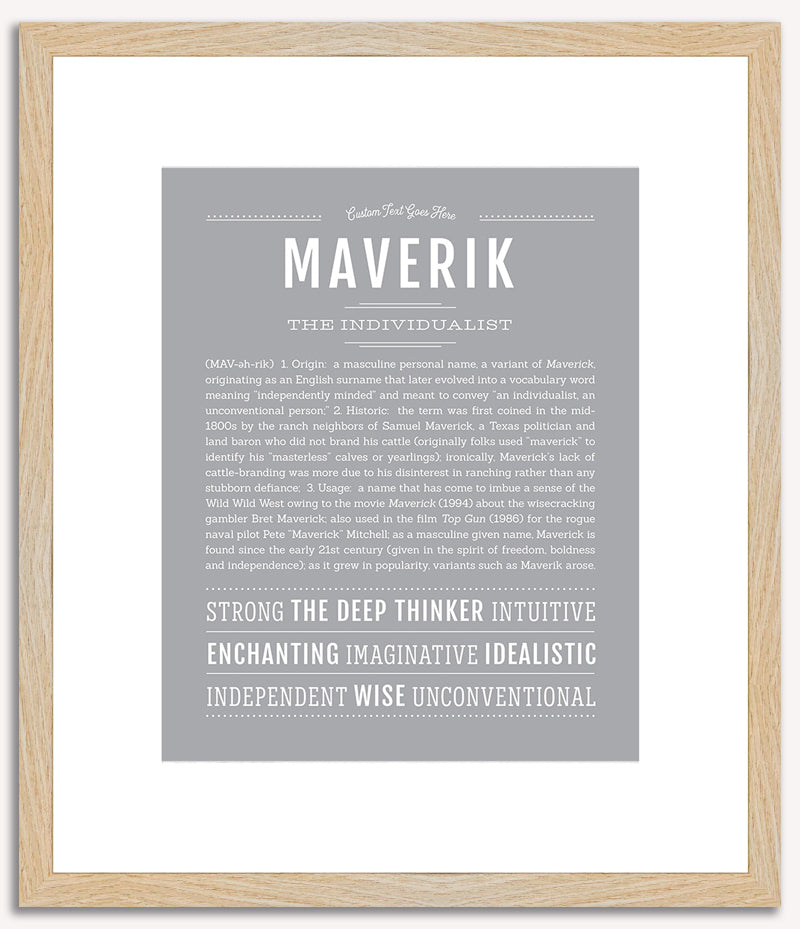 Maverik | Name Art Print