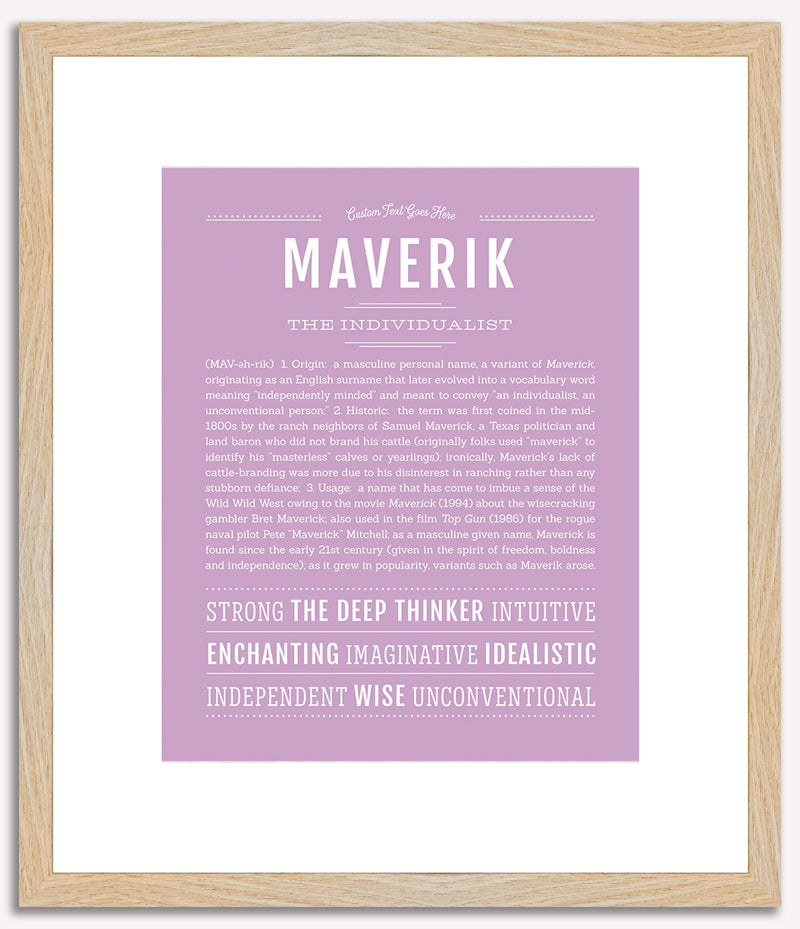 Maverik | Name Art Print