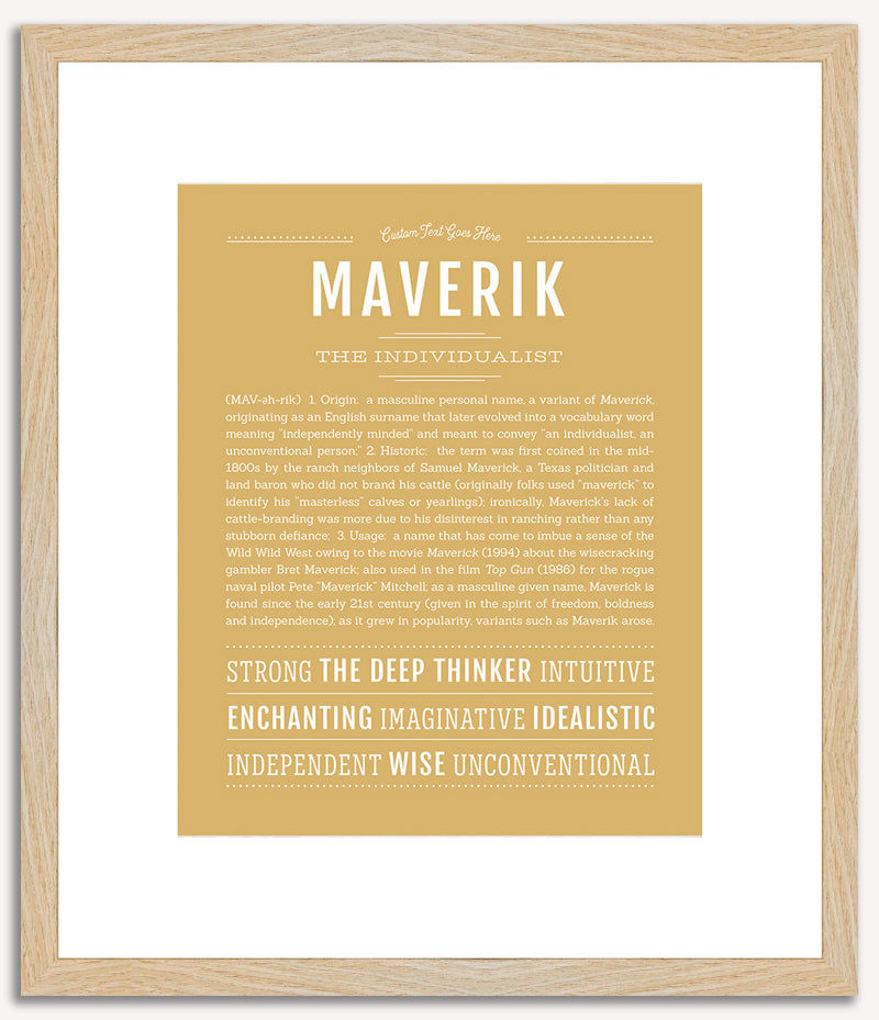 Maverik | Name Art Print