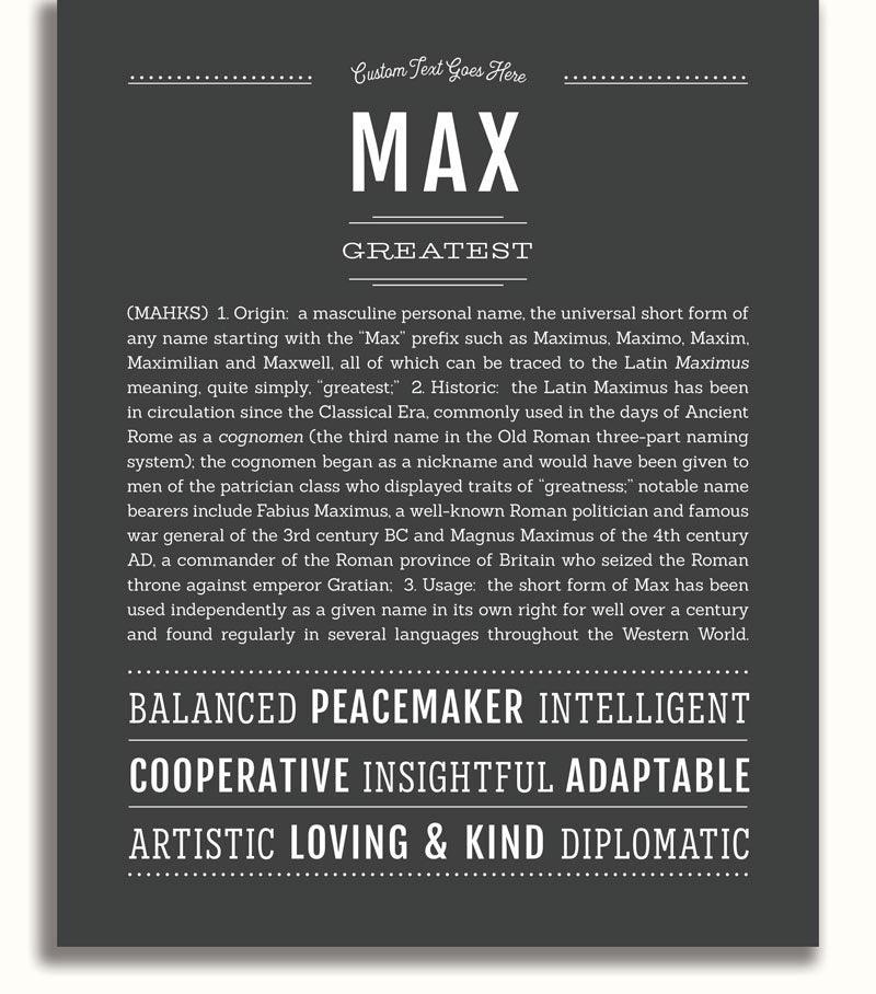 Max | Name Art Print – Name Stories