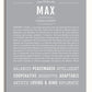 Max | Name Art Print – Name Stories