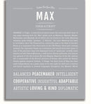 Max | Name Art Print – Name Stories