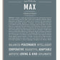 Max Personalized Name Meaning Art Prints – Name Stories