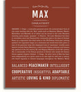 Max | Name Art Print – Name Stories