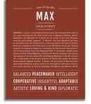 Max | Name Art Print – Name Stories