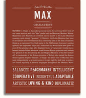 Max | Name Art Print – Name Stories