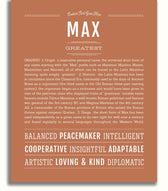 Max | Name Art Print – Name Stories
