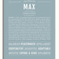 Max Personalized Name Meaning Art Prints – Name Stories
