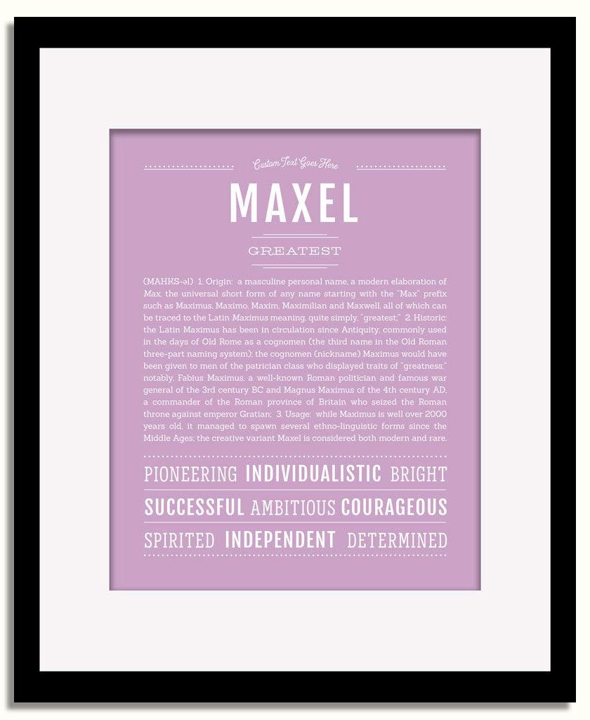 Frame Options | Lilac | Black Frame, Matted