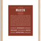 Maxen | Name Art Print