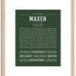 Maxen | Name Art Print