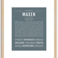 Maxen | Name Art Print