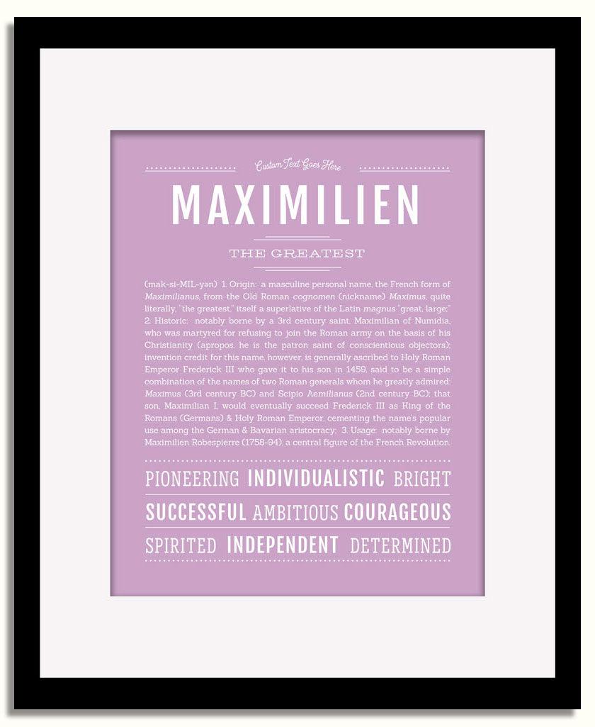 Frame Options | Lilac | Black Frame, Matted