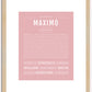 Maximo | Name Art Print