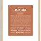 Maximo | Name Art Print