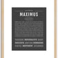 Maximus | Name Art Print