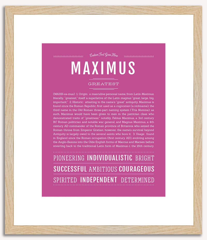 Maximus | Name Art Print