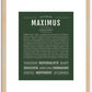 Maximus | Name Art Print