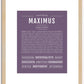 Maximus | Name Art Print