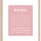 Maximus | Name Art Print