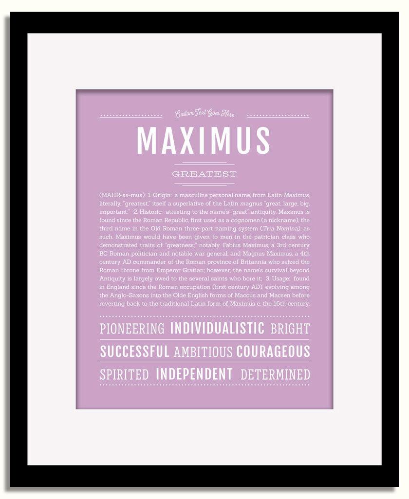 Frame Options | Lilac | Black Frame, Matted