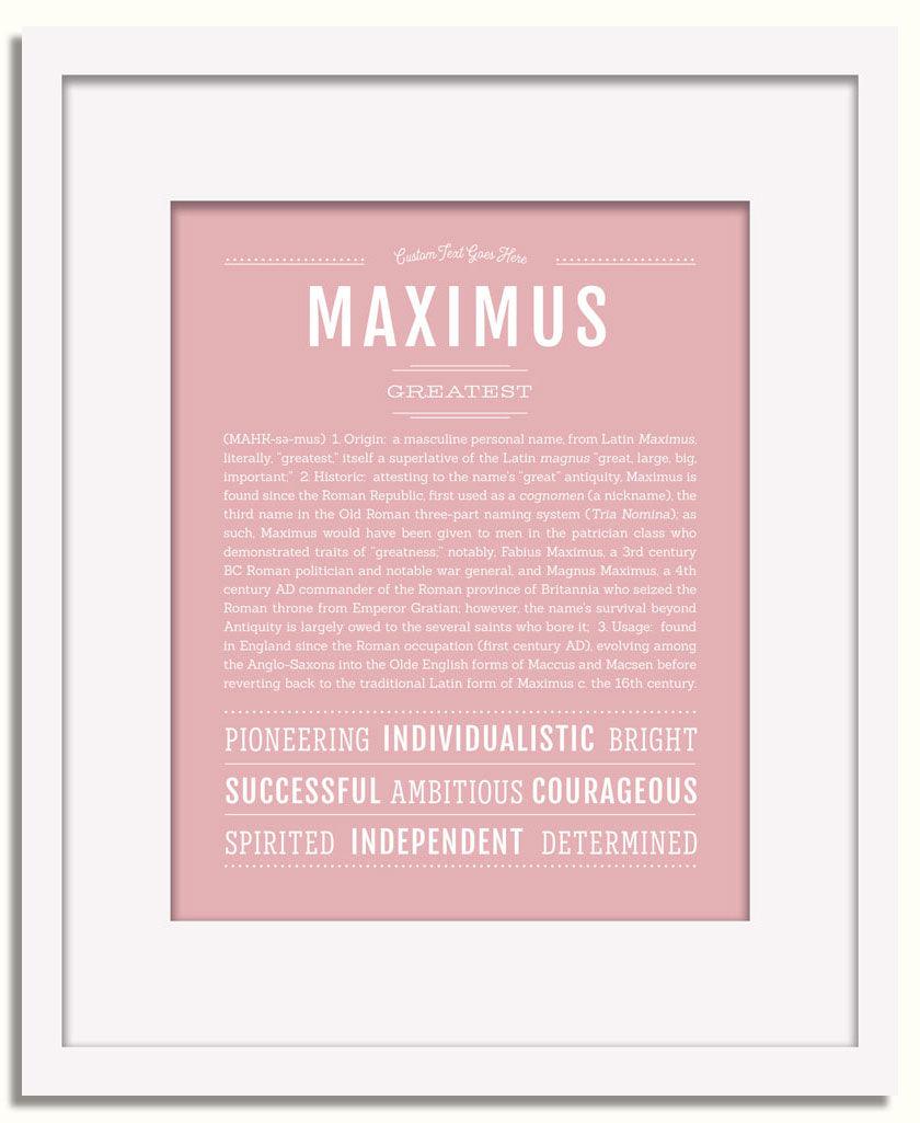 Frame Options | Dusty Rose | White Frame, Matted