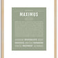 Maximus | Name Art Print