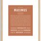 Maximus | Name Art Print