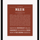 Maxin | Name Art Print