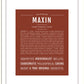 Maxin | Name Art Print