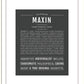Maxin | Name Art Print