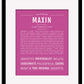 Maxin | Name Art Print