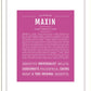 Maxin | Name Art Print
