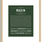 Maxin | Name Art Print