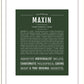 Maxin | Name Art Print