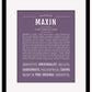 Maxin | Name Art Print