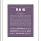 Maxin | Name Art Print