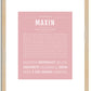Maxin | Name Art Print