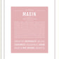 Maxin | Name Art Print