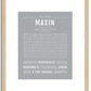 Maxin | Name Art Print