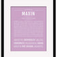 Maxin | Name Art Print