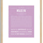 Maxin | Name Art Print