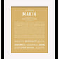 Maxin | Name Art Print