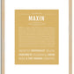 Maxin | Name Art Print