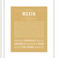 Maxin | Name Art Print