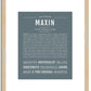 Maxin | Name Art Print